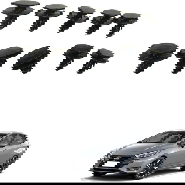 Jogo Grampos Tampa Traseira Porta Malas Nissan Versa 2018