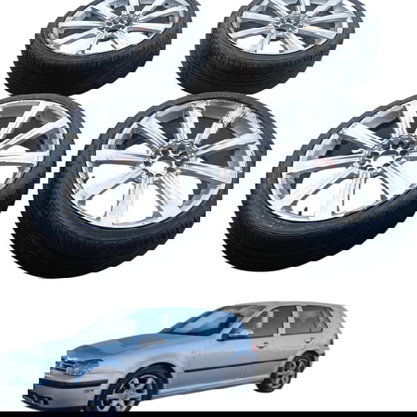 Jogo Roda Pneu 235/35r19 Delinte Thunder Golf 2001 Detalhe