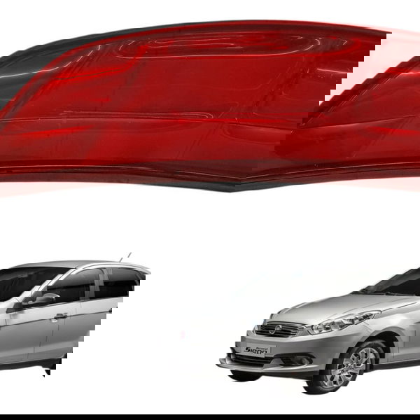 Lanterna Esquerda Tampa Traseira Fiat Siena 1.0 2009 2010 Esquerdo/motorista