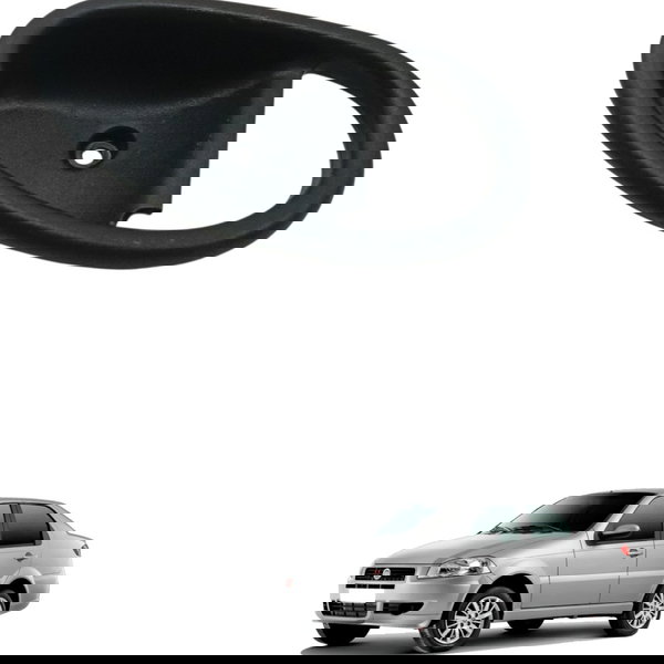 Moldura Maçaneta Interna Dianteira Direita Fiat Siena 2009 Dianteira