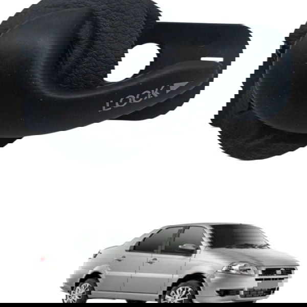 Maçaneta Interna Traseira Esquerda Fiat Siena 1.0 2008 2009 Dianteira