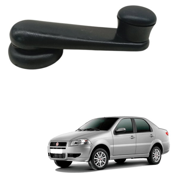Manivela Vidro Manual Fiat Siena Palio Strada 2008 2009 Preto