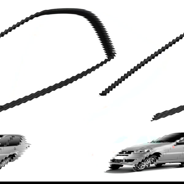 Borracha Vedação Traseira Esquerda Fiat Siena 2008 2009 2010