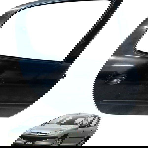Porta Traseira Direita Peugeot 206 4p 2005 2006 Detalhe Traseira Direito Preto