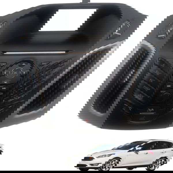 Moldura Comandor Radio Difusar Ar Alerta Ford Focus 2015
