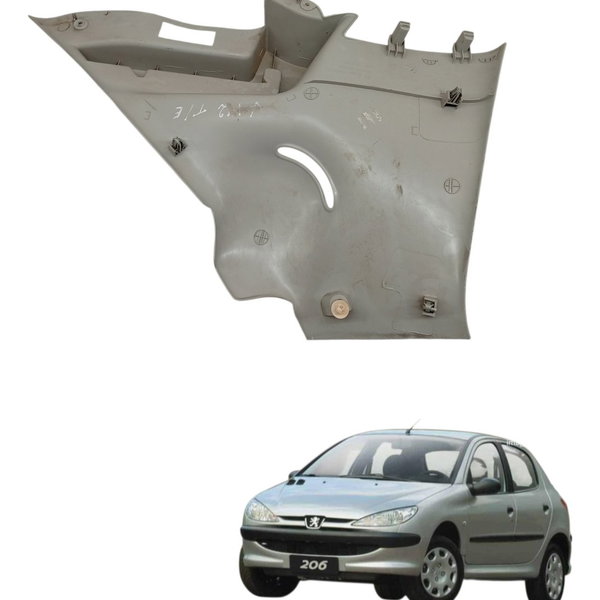 Moldura Suporte Bagagito Esquerdo Peugeot 206 2005 2006 2007