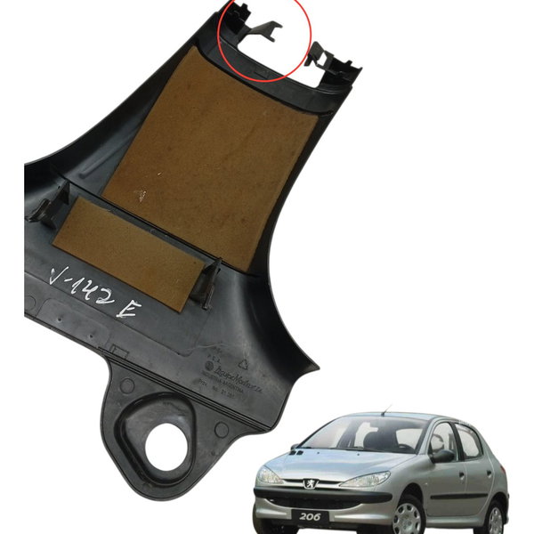 Moldura Esquerda Inferiror Coluna Central Peugeot 206 2005