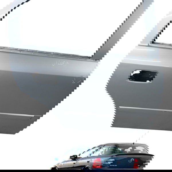 Porta Traseira Direita Gm Astra Hatch 4p 2008 Detalhe Traseira Direito Prateado