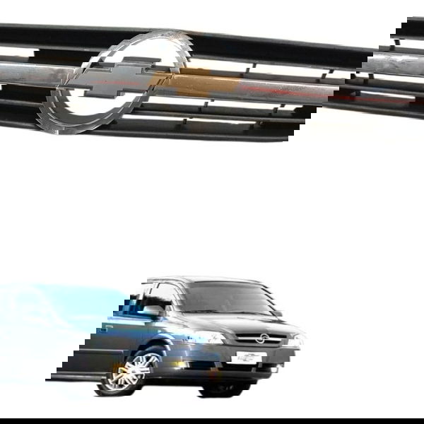 Grade Dianteira Parachoque Emblema Gm Astra 2.0 Hatch 2008