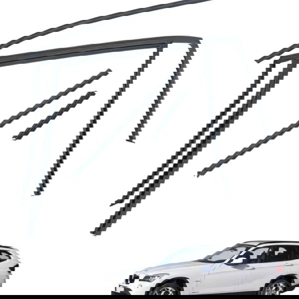 Kit Canaleta Traseira Esquerda Bmw X1 S Drive 2.0 2014 2015 Preto