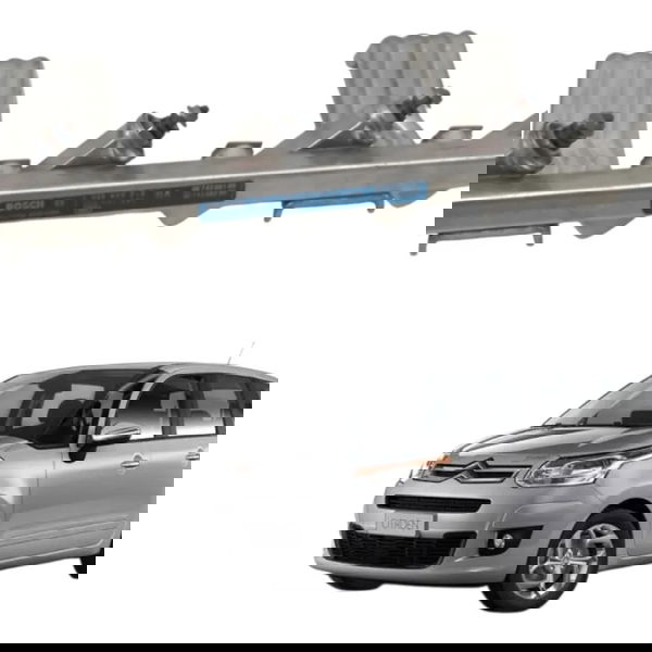 Flauta Bico Injetores Citroen C3 Picasso 1.6 16v 2012 2013