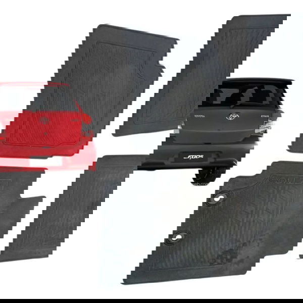 Jogo Tapete Carpete Borracha Toyota Etios X Plus 2018 2019 Preto