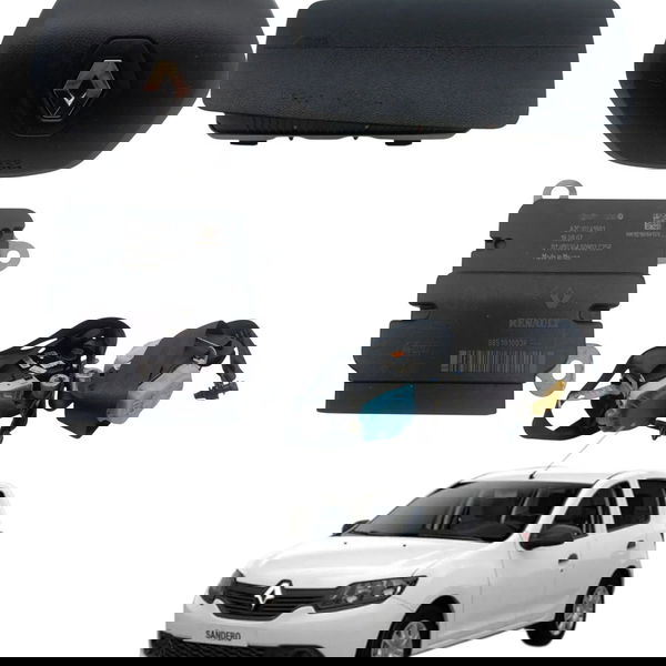Kit Airbag Bolsa Volante Modulo Cinto Renault Sandero 2017