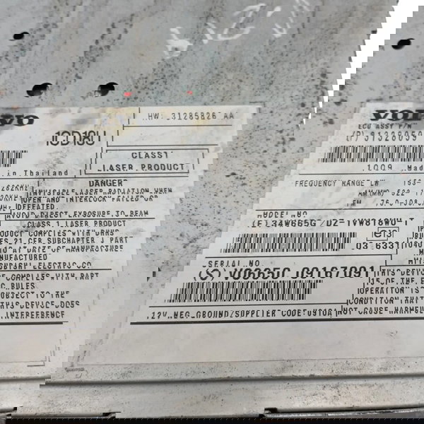 Radio Cd Player Volco C30 2.5 T5 Rdrive 2009 2010 2011 2012