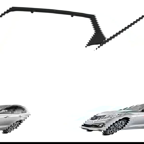 Moldura Inrerna Porta Traseira Direita Hyundai Azera 2011 Preto