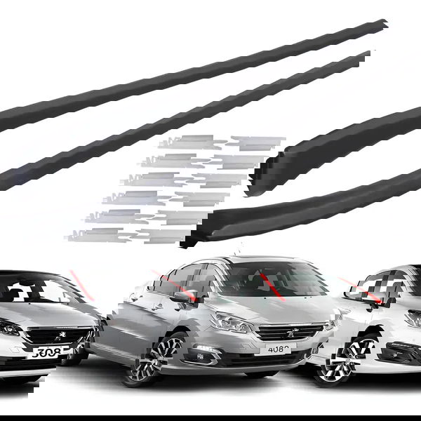 Par Moldura Externa Coluna Parabrisa Peugeot 308 408 - Todos