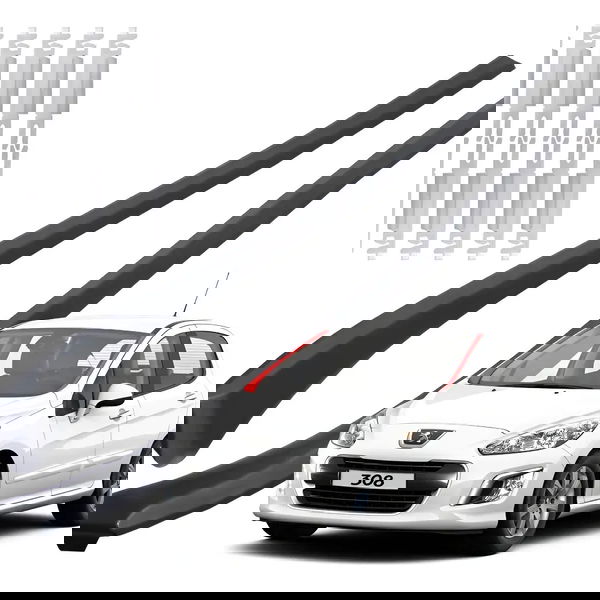 Par Friso Borracha Externa Para-brisa Peugeot 308 - Todos