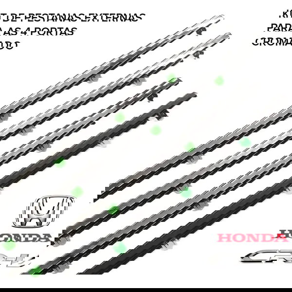 Jogo 4 Pestana Externa Cromada Honda Cr-v Lx Exl 2007 A 2011