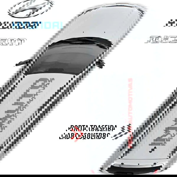 Maçaneta Externa Traseira Esquerda C/ Suporte Tucson Gl Gls Preto Traseira