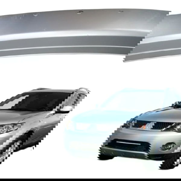 Aplique Tampa Traseira Mitsubishi Outlander 3.0 2010 Detalhe Cinza