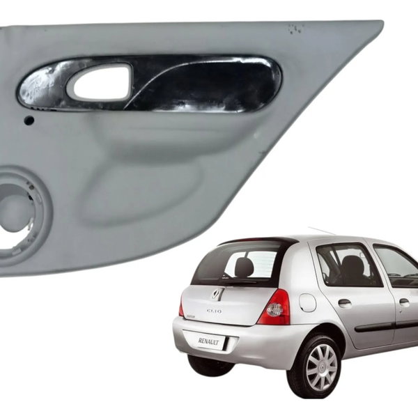 Forro Porta Traseira Direita Renault Clio 1.0 2005 2006 2007 Cinza