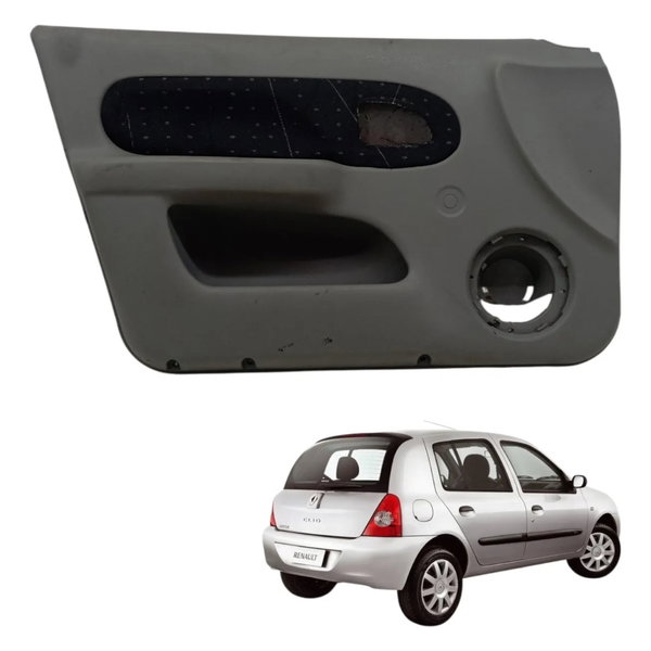 Forro Porta Dianteiro Esquerdo Renault Clio  2005 2006 2007 Cinza