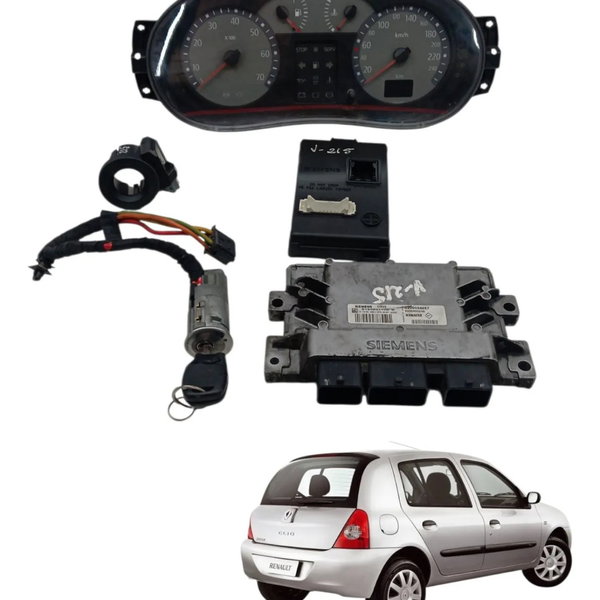 Kit Modulo Injeção C/chave Painel Renault Clio 1.0 2006