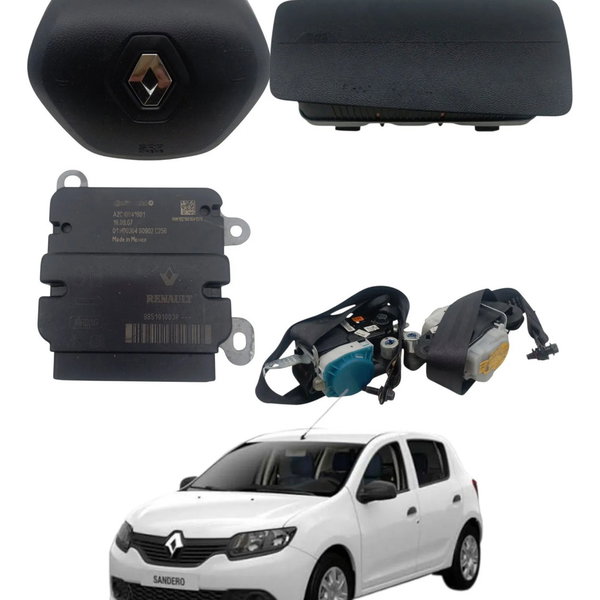 Kit Airbag Bolsa Volante Modulo Cinto Renault Sandero 2017