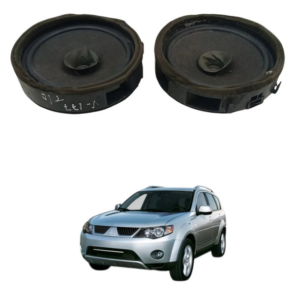 Par Auto Falante Porta Mitsubishi Outlander 3.0 2010 2011 Preto