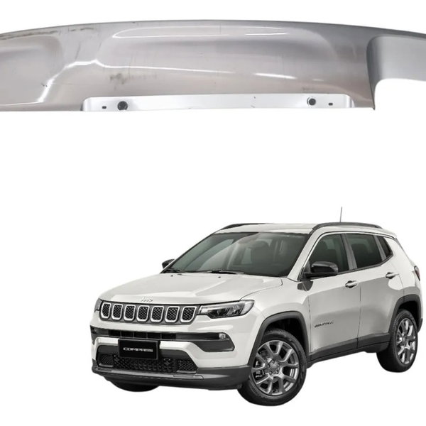 Spoiler Parachoque Traseiro Jeep Compass 1.3 2023 Detalhe Cinza