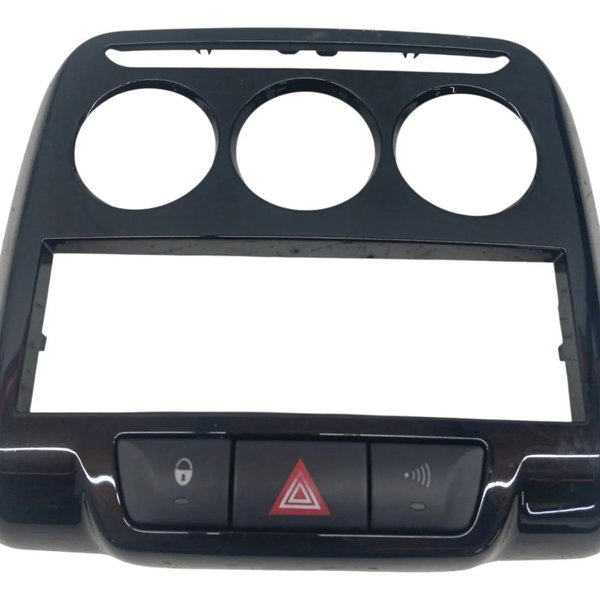 Moldura Central Painel Botão Alerta Citroen C3 Picasso 2012 Preto
