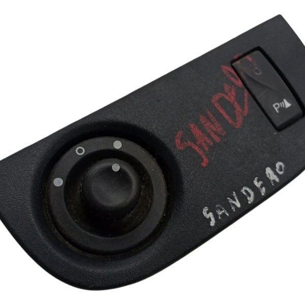 Moldura Botão Comando Retrovisor Renault Sandero 2013 2014