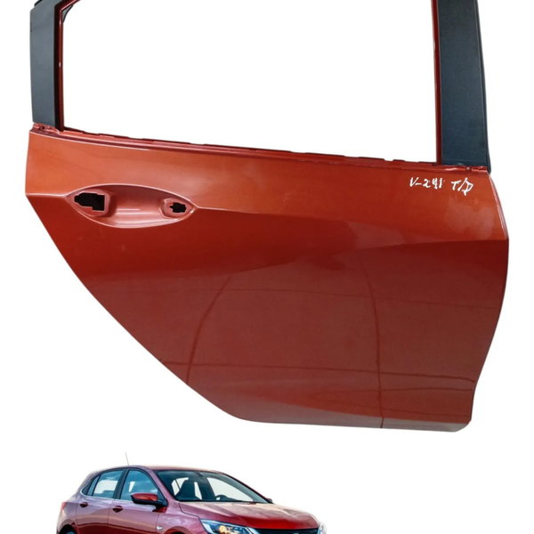 Porta Traseira Direita Chevrolet Onix 1.0 4p 2019 2020 Traseira Direito Laranja