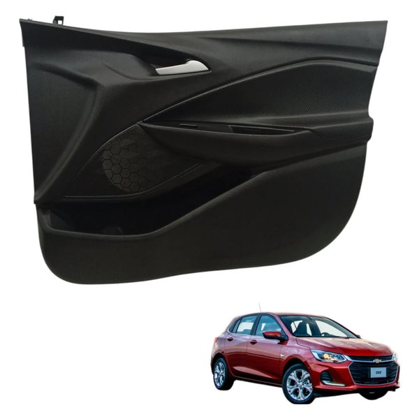 Forro Porta Dianteiro Direito Chevrolet Onix 1.0 2019 2020 Preto