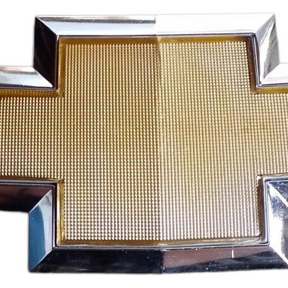 Emblema Dianteiro Chevrolet Cruze 2010 Detalhes  Cromado Amarelo