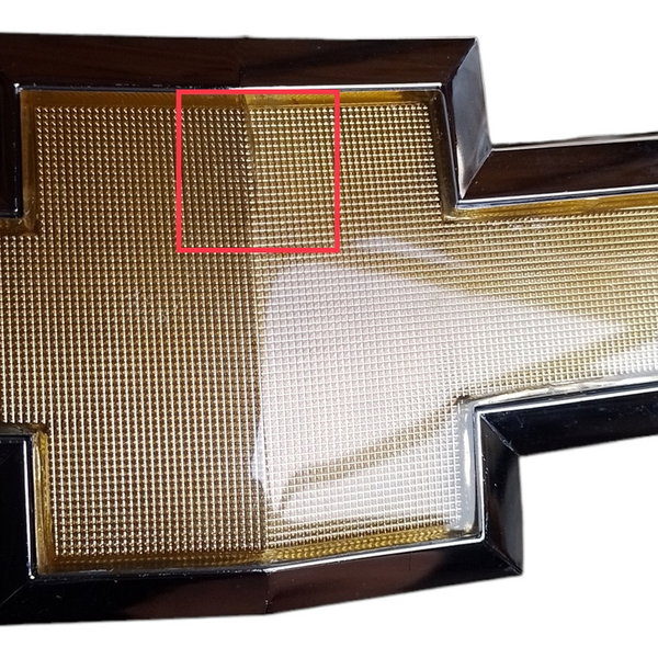 Emblema Dianteiro Chevrolet Cruze 2010 Detalhes  Cromado Amarelo